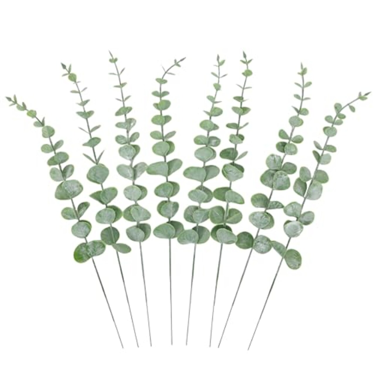 CEWOR 8pcs Eucalyptus Stems Decor 14.1 Inch Artificial Eucalyptus Leaves Faux Greenery Branches for Wedding Centerpiece Flower Floral Arrangement Farmhouse Home Decoration